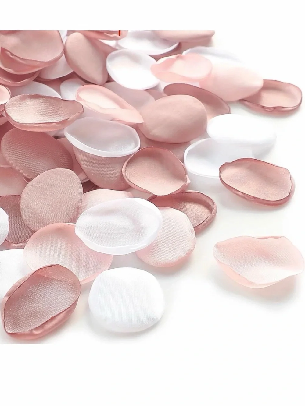 Elegant Rose Pink and White Silk Petal Confetti - Unbranded